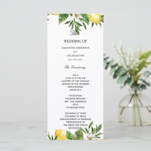 Moderne Waterverf gele leemten en leder Menu (Staand voorkant)