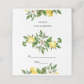 Moderne Waterverf gele leemten en leder Plaatskaartje (Buitenkant ongevouwen)