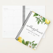 Moderne Waterverf gele leemten en leder Planner (Display)