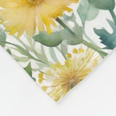 Moderne Waterverf gele paardenbloemen bloemenpatro Fleece Deken (Hoek)