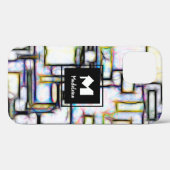 Moderne Waterverf Geometrische legant monogram Case-Mate iPhone Case (Achterkant (horizontaal))