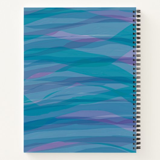 Moderne Waterverf gepersonaliseerd Notitieboek (Achterkant)