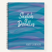 Moderne Waterverf gepersonaliseerd Notitieboek (Voorkant)