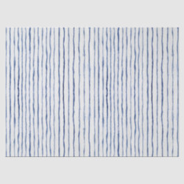 Moderne Waterverf Gestreept Patroon Blauw en Wit Tissuepapier