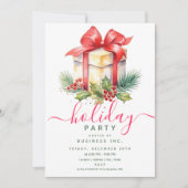 Moderne Waterverf Gift Corporate Holiday Party Kaart (Voorkant)