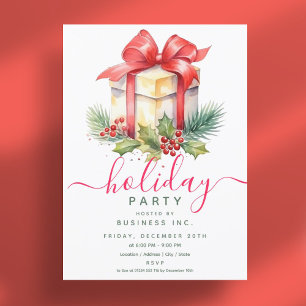 Moderne Waterverf Gift Corporate Holiday Party Kaart