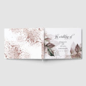 Moderne Waterverf Glitter Foliage BarefootBride™ Gastenboek (Volledig)