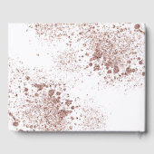 Moderne Waterverf Glitter Foliage BarefootBride™ Gastenboek (Achterkant)