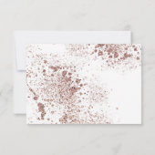 Moderne Waterverf Glitter Foliage BarefootBride™ Kaart (Achterkant)