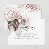 Moderne Waterverf Glitter Foliage BarefootBride™ Kaart (Voorkant / Achterkant)