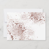 Moderne Waterverf Glitter Foliage BarefootBride™ Kaart (Achterkant)