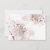 Moderne Waterverf Glitter Foliage BarefootBride™ RSVP Kaartje (Achterkant)