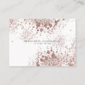 Moderne Waterverf Glitter Foliage BarefootBride™ Visitekaartje (Achterkant)