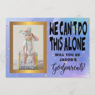 Moderne Waterverf Godouders Voorstel Foto Kaart