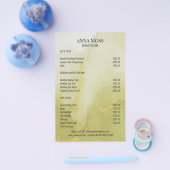 Moderne Waterverf Gold Glitter Flyer (Enkel)