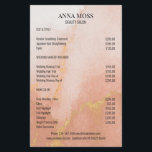 Moderne Waterverf Gold Glitter Flyer<br><div class="desc">Moderne,  Waterverf,  Gold Glitter Flyer. aan beide zijden. Ontworpen voor ontwerpers,  stylisten,  lounges,  haar- en make-upartiesten,  nagels en knollen,  wellnesscentra en meer.</div>