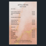 Moderne Waterverf Gold Glitter Flyer<br><div class="desc">Moderne, Waterverf, Gold Glitter Flyer. aan beide zijden. Ontworpen voor ontwerpers, stylisten, lounges, haar- en make-upartiesten, nagels en knollen, wellnesscentra en meer.</div>