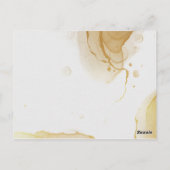 Moderne Waterverf Gold RSVP-Briefkaart Briefkaart (Achterkant)