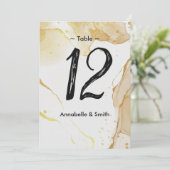 Moderne Waterverf Gold-tabelnummer Kaart (Staand voorkant)