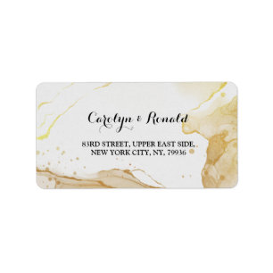 Moderne Waterverf    GoldLabel Etiket