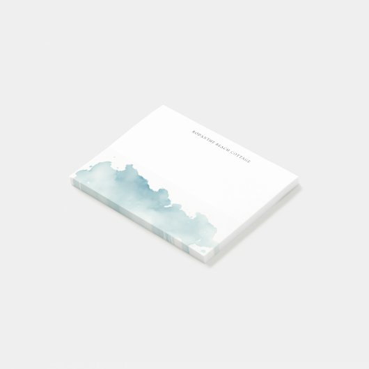 Moderne Waterverf golven Notitieblok Post-it® Notes (Schuin)