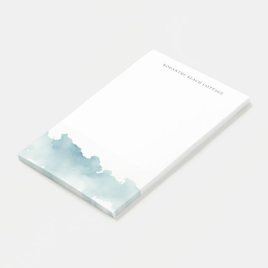 Moderne Waterverf golven Notitieblok Post-it® Notes (Schuin)