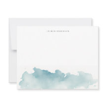 Moderne Waterverf golven Stationery plat