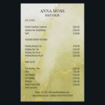 Moderne waterverf goud glitter flyer<br><div class="desc">Moderne,  waterverf,  goud glitter flyer. Aan beide kanten. Ontworpen voor ontwerpers,  stylisten,  lounges,  haar- en make-upartiesten,  nagel- en wimperartiesten,  wellnesscentra en meer.</div>