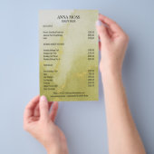 Moderne waterverf goud glitter flyer (Hand)