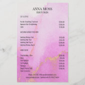 Moderne Waterverf Goud Glitter Flyer (Achterkant)