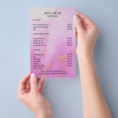 Moderne Waterverf Goud Glitter Flyer (Hand)