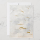 Moderne Waterverf Goud Witte Marmeren Trouw Uitnod Kaart (Achterkant)