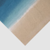 Moderne Waterverf goudblauw strand Tissuepapier (Detail)