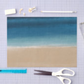 Moderne Waterverf goudblauw strand Tissuepapier (Craft)