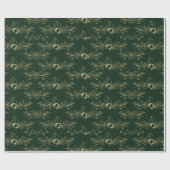 Moderne Waterverf gouden kerst Holly Green Cadeaupapier (Vlak)
