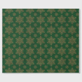 Moderne Waterverf gouden kerst Holly Green Cadeaupapier (Vlak)
