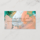 Moderne Waterverf, gouden Lijst, Confetti Visitekaartje (Achterkant)