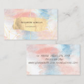 Moderne Waterverf, gouden penseelstreek geometrisc Visitekaartje (Voorkant / Achterkant)