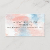 Moderne Waterverf, gouden penseelstreek geometrisc Visitekaartje (Achterkant)