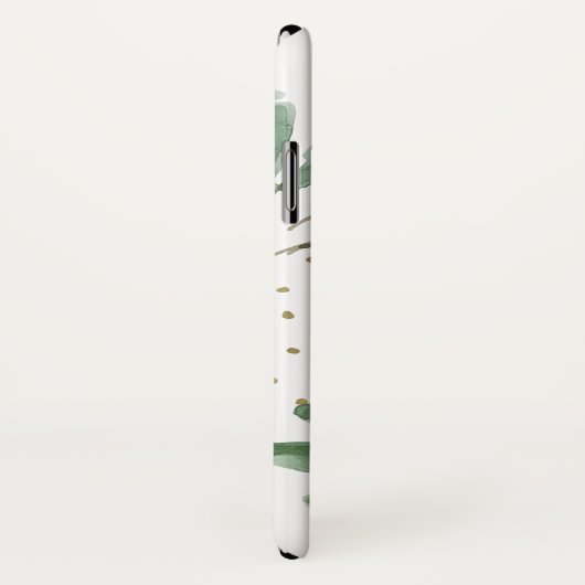 Moderne Waterverf Greenery en Gold Case-Mate iPhone Case (Achterkant / rechts)