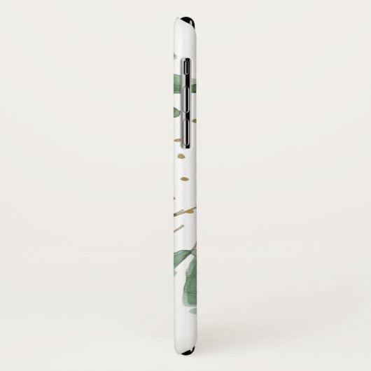 Moderne Waterverf Greenery en Gold Case-Mate iPhone Case (Achterkant/links)