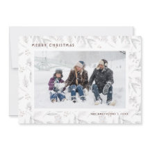 Moderne Waterverf Greenery-fotokerstkaarten