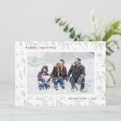 Moderne Waterverf Greenery-fotokerstkaarten Feestdagenkaart (Staand voorkant)