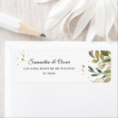 Moderne Waterverf Greenery Leaf Lijst Etiket (Insitu)