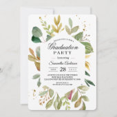 Moderne Waterverf Greenery Leaf Lijst Kaart (Voorkant)