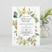 Moderne Waterverf Greenery Leaf Lijst Kaart (Staand voorkant)