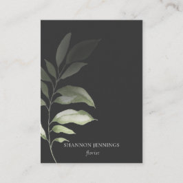 Moderne Waterverf Greenery Minimal Grey Visitekaartje