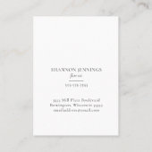 Moderne Waterverf Greenery Minimal Grey Visitekaartje (Achterkant)