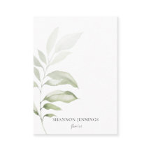 Moderne Waterverf Greenery Minimal White Business