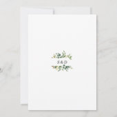 Moderne Waterverf Greenery Virtual Wedding Kaart (Achterkant)